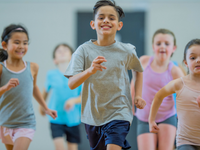  kids running